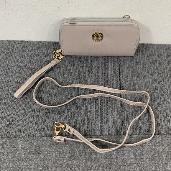 Cee Klein Wristlet Clutch Womens Small Gray Faux Leather Detachable Strap Purse - Picture 15 of 16